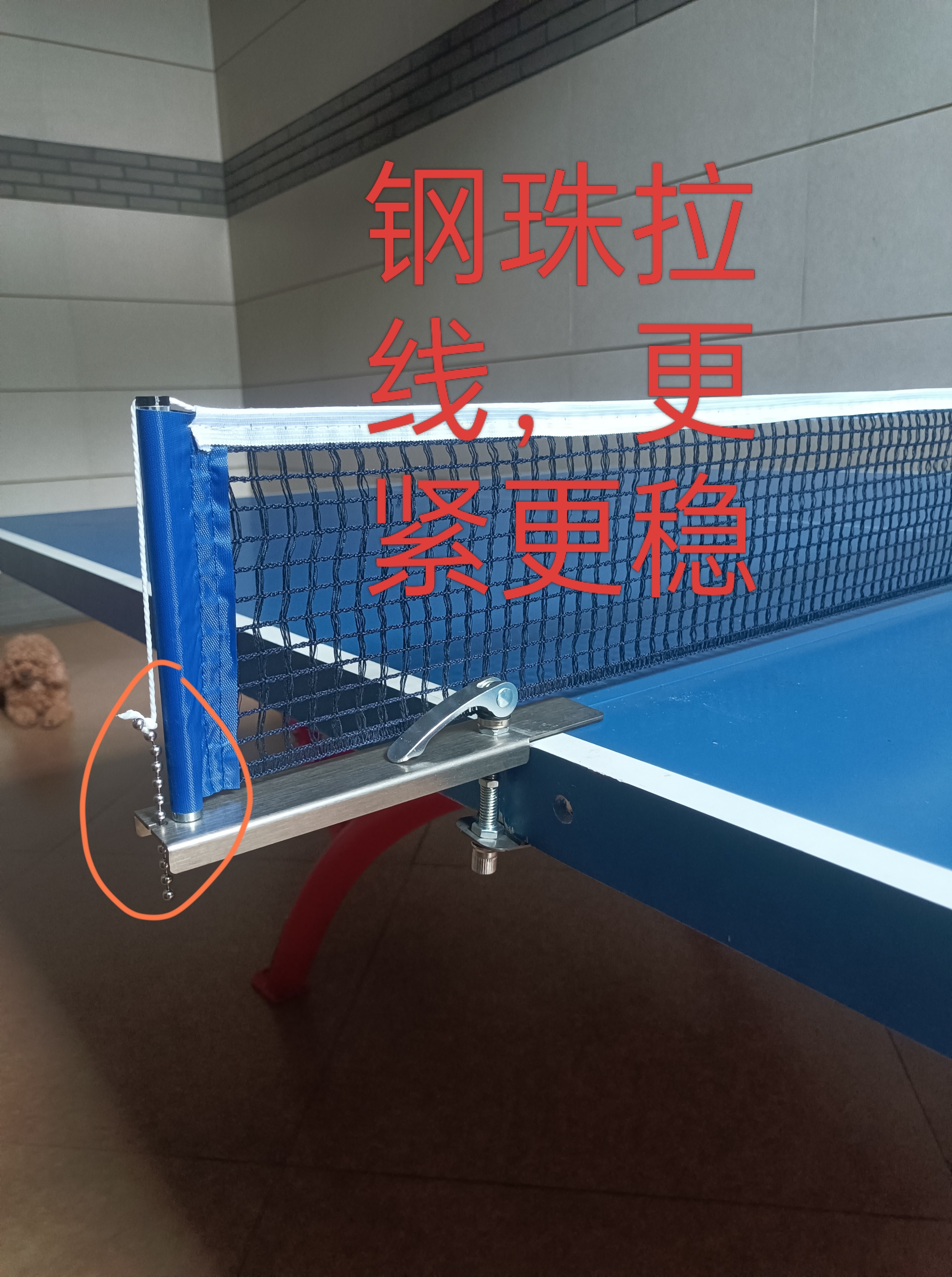 新款加厚 不锈钢乒乓球网架2-6cm球台卡扣紧固标准加厚涤棉网