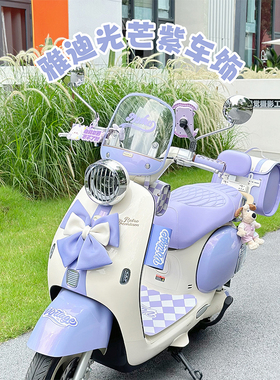 雅迪摩登光芒70装饰紫色全套电动车贴纸后备箱小配件灯罩脚垫配饰