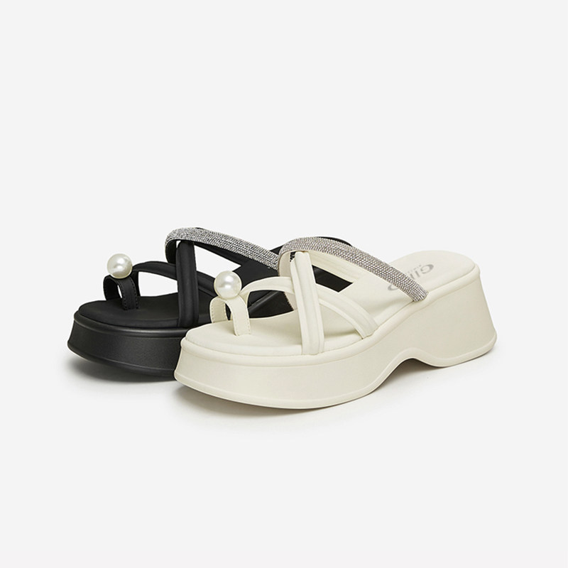 杰豪女鞋休闲气质厚底拖鞋女外穿