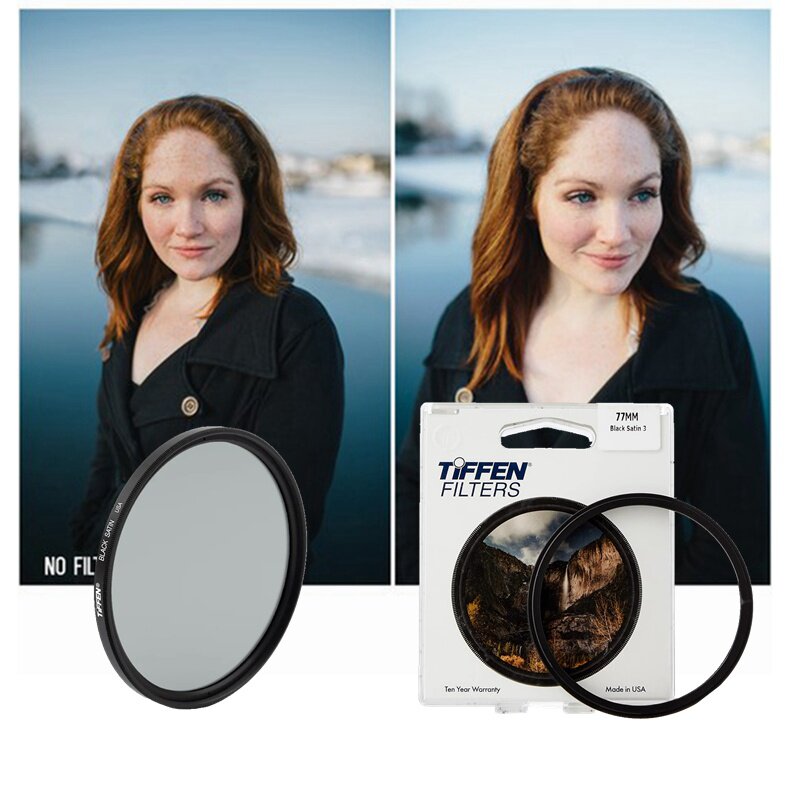 美国Tiffen天芬黑丝绒Black Satin柔焦美肤电影人像时尚相机滤镜