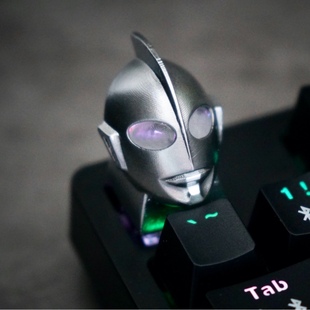 NUO奥特曼机械键盘透光键帽单个个性手工创意立体树脂esc键盘帽