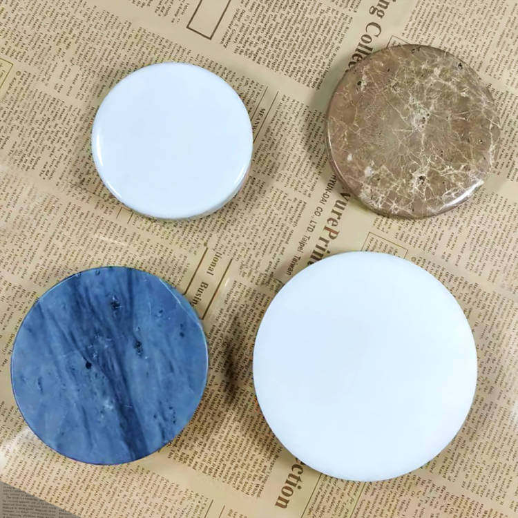 天然大理石圆形杯垫壶托耳环首饰化妆品古玩展示台底托双面打磨,家居饰品,装饰摆件,淘宝优惠券,粉丝福利购,淘宝优惠卷
