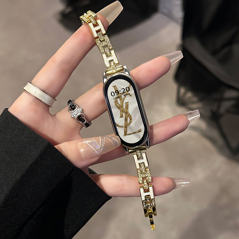 高级秋冬氛围感H链式女手链表带