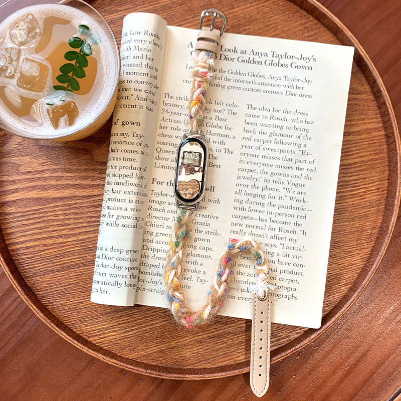 新款秋冬毛绒双圈9pro手环表带