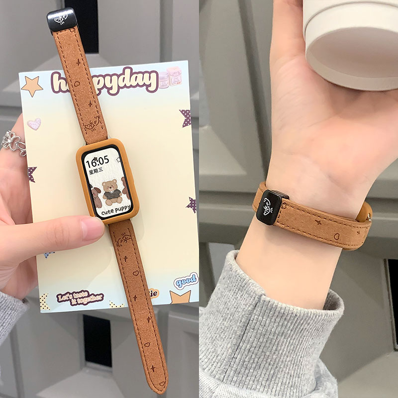 秋冬新款线条小狗磁吸扣休闲表带