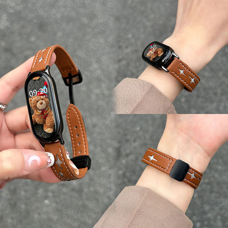 适用小米手环复古星光磁吸表带