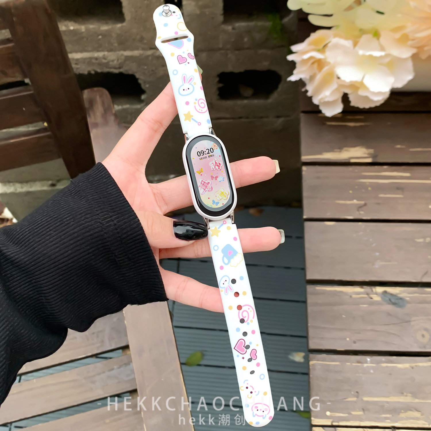 适用小米手环10智能硅胶印花表带