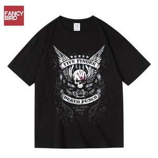 Punch五指死拳纯棉短半袖 Death T恤 Finger 欧美硬核摇滚金属Five