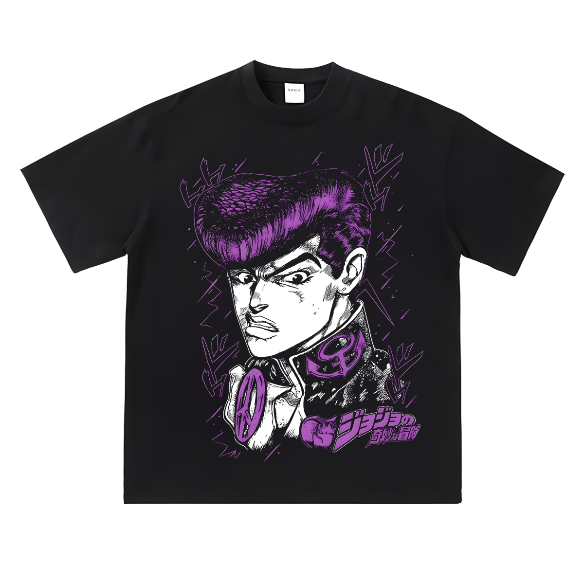 jojo的奇妙冒险东方仗助不灭钻石印花纯棉圆领休闲短半袖T恤男女