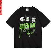 greenday绿日美国punk摇滚乐队衣服T恤纯棉男女中性款夏季短半袖