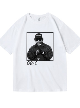 eazy-e西海岸nwa匪帮说唱嘻哈饶舌hiphopT恤潮牌宽松短袖男女中性