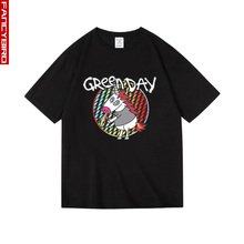 美国朋克greenday绿日摇滚独角兽周边衣服纯棉短半袖T恤男中性夏