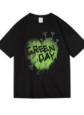 greenday绿日欧美朋克摇滚周边衣服纯棉短半袖T恤男中性款夏季