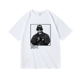 eazy-e西海岸nwa匪帮说唱嘻哈饶舌hiphopT恤潮牌宽松短袖男女中性