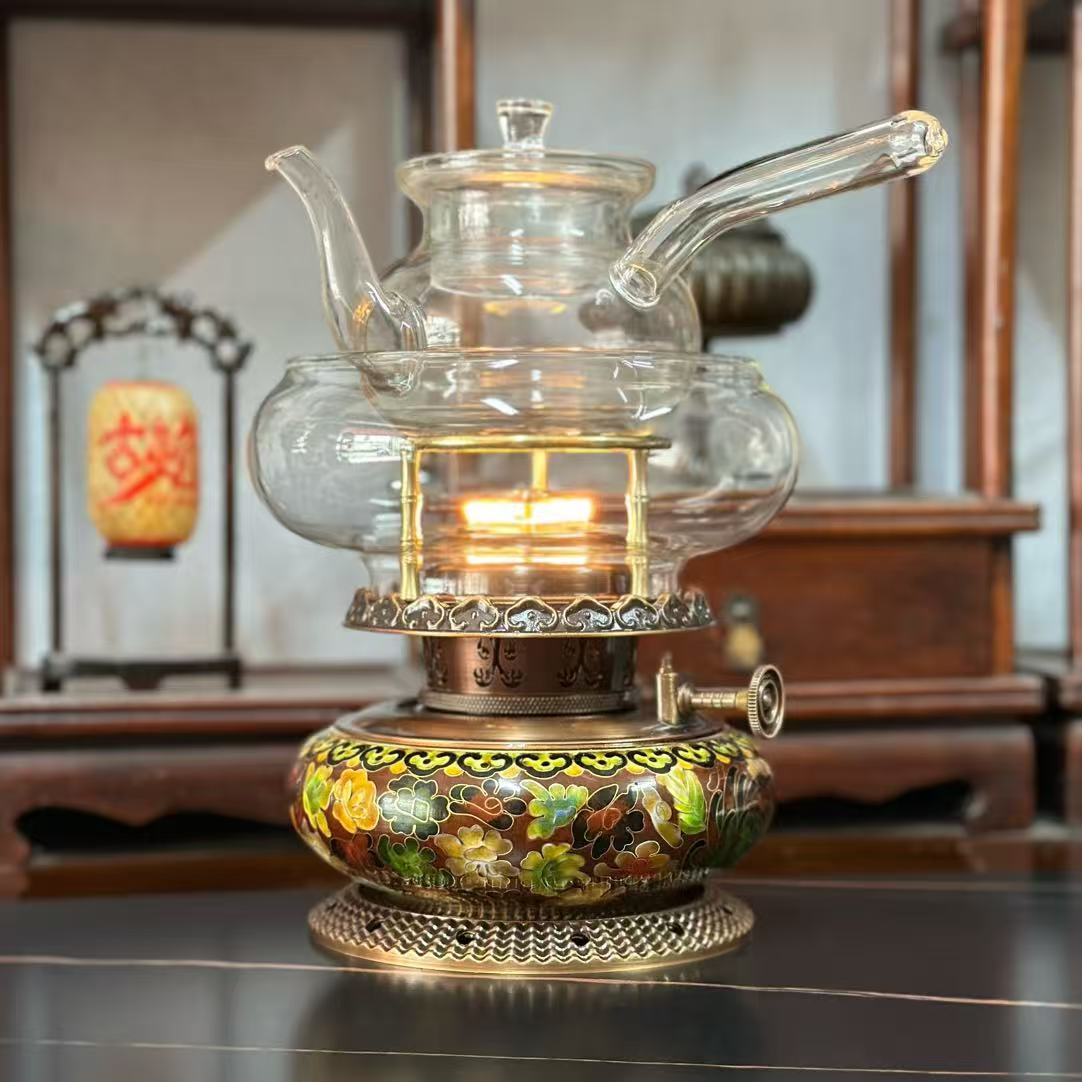 新款空气灯景泰蓝茶灯明火煮茶炉