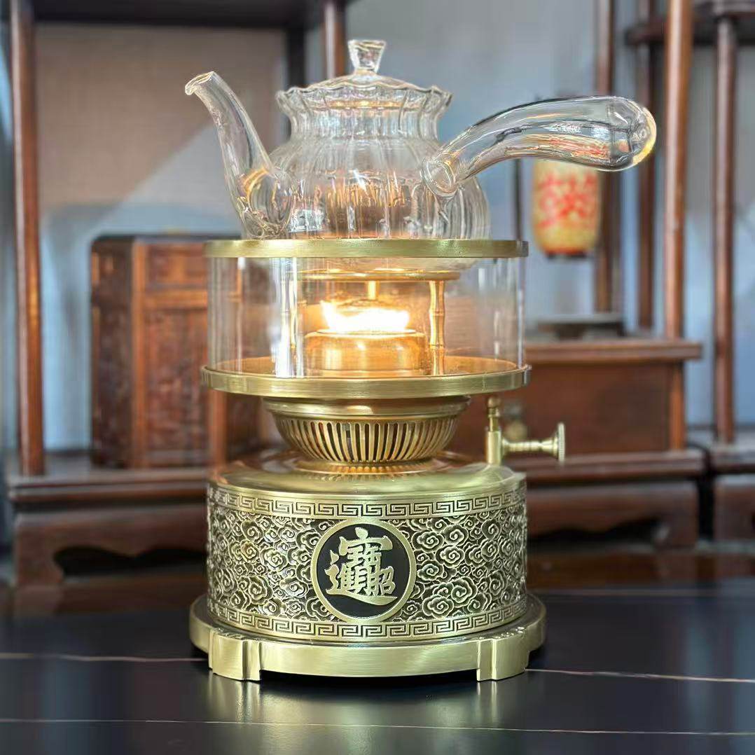 古焰茶灯炉精品空气灯 中式工夫茶煮茶炉 煮水养生铜茶器厂家直销,餐饮具,煮茶炉,淘宝优惠券,粉丝福利购,淘宝优惠卷