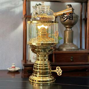 古焰精品加重上链灯 复古茶灯工夫茶炉 中式鼓风煤油灯煮茶器古焰