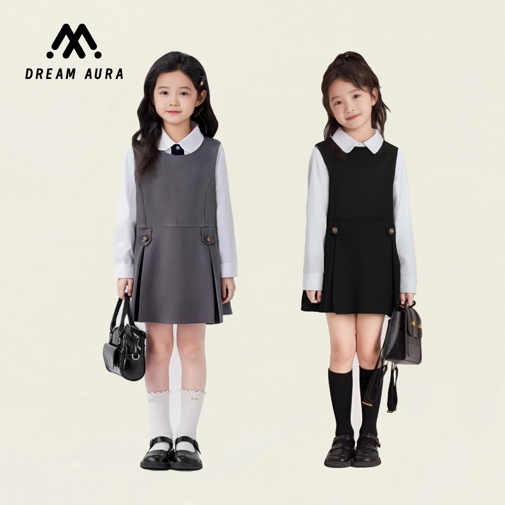 女童学院风套装两件套