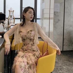 显个高 蕾丝版本 复古温柔百搭优雅透气短开衫长袖防晒衫
