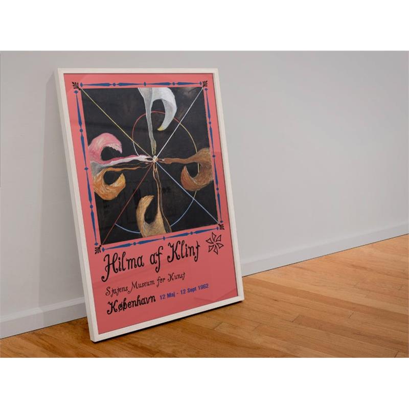 Hilma af Klint 复古抽象艺术粉色海报 装饰画