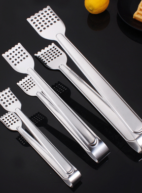 加厚不锈钢食品夹子自助餐厅厨房烧烤夹牛排夹馒头面包夹食物烤肉