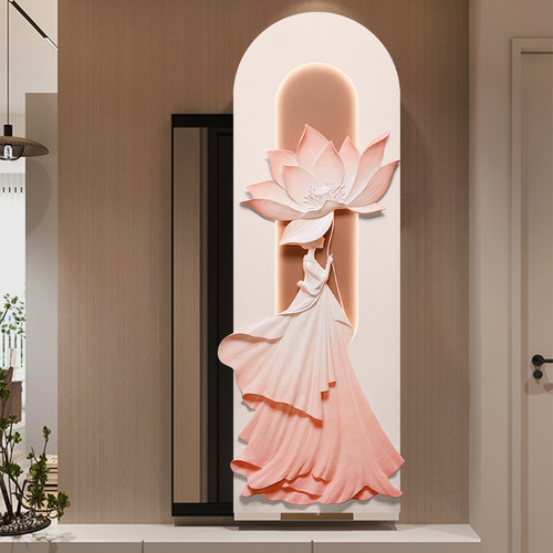 隐形玄关画穿衣镜全身镜子家用款