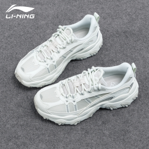 李宁时尚新款潮流2026春季猫爪老爹鞋女鞋厚底增高百搭休闲运动鞋