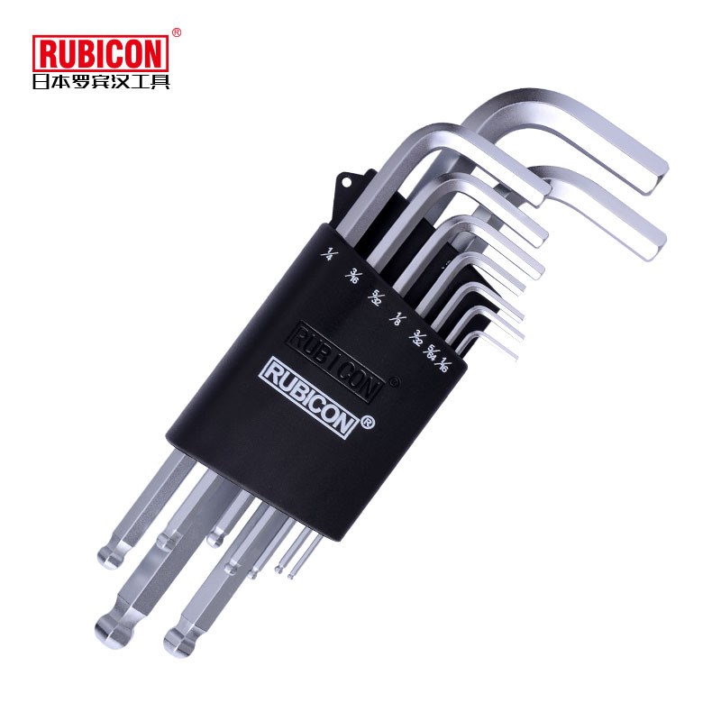 速发RUBO罗宾汉L柄白色平头球头加长内六角扳手套装RHK187