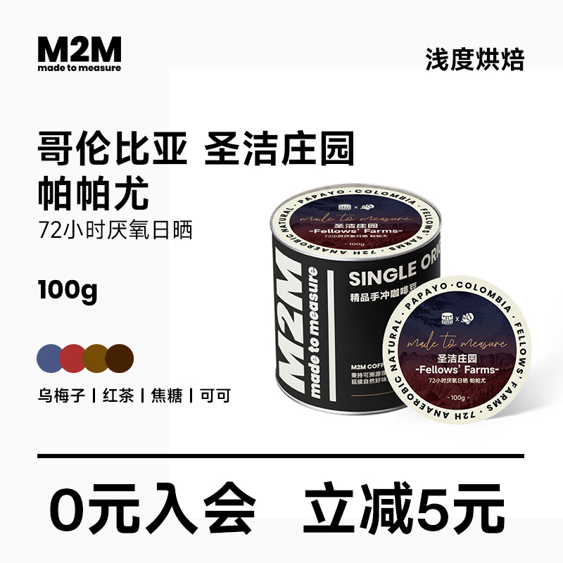 M2M帕帕尤哥伦比亚厌氧日晒手冲