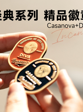 【定制周边】M2M精美金属徽章胸针Casanova Diva浅金色意大利复古
