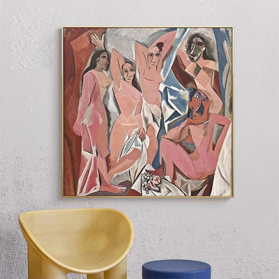 速发裸加索亚威农少抽象装饰画人物艺壁卧室术画客厅墙毕挂画