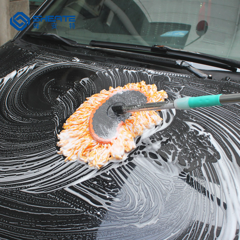 速发舜安特 洗车刷杆蜡把蜡掸长子伸缩软毛洗车水把拖刷洗车蜡把