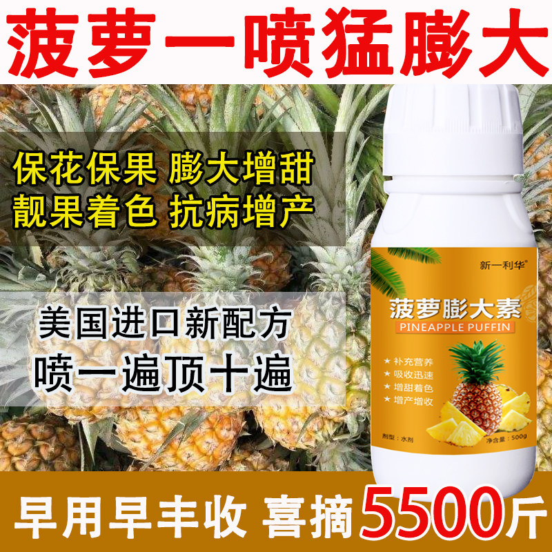 速发菠萝猛膨大菠萝专用叶面肥膨果素产萝增肥药膨大剂膨大素叶面