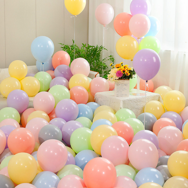 速发无毒装球儿童生日派对结婚彩饰场景布置粉色多气色