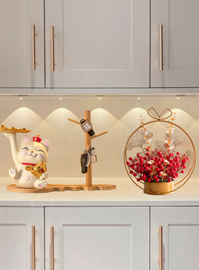 速发入户装门口玄关招财猫收纳摆件乔迁进喜新居布置之饰礼品用品