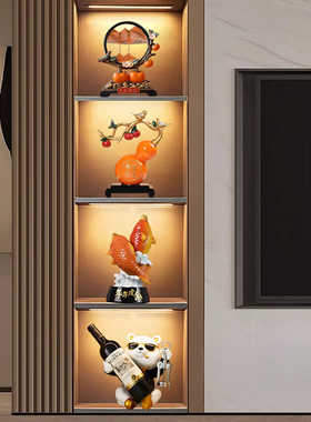 速发酒柜装饰品摆红居奢高档家轻客厅电视柜玄关办公室件酒架摆设