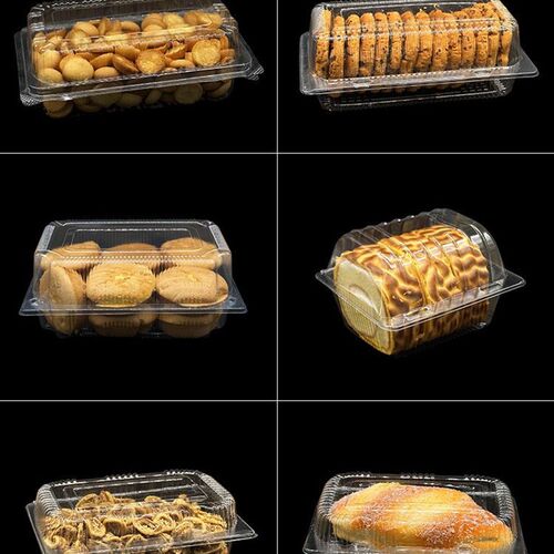 速发一糕性塑料西点盒004长方形透明吸塑2包包盒子甜品小蛋次打装