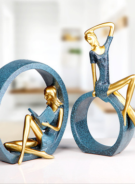 速发艺尚个性美人物工时品摆饰客视柜酒柜装饰家居电厅摆件创意