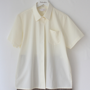 校供感jk款 夏制学生基础季 服 奶黄角襟 速发蝶衣