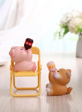 速发治愈系众办摆件解压绪公室桌面装饰品柴犬小高级感小情氛围感