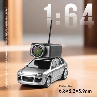 伟力1:64全比例遥控车保时捷航拍拍照自稳后驱小车6401迷你RC车模