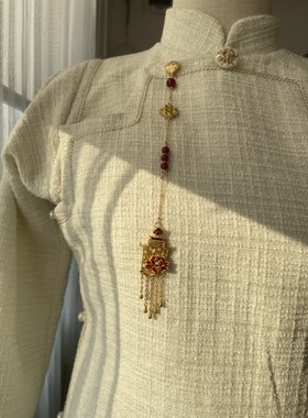 “锦绣荣华，一世长安”复古大气旗袍压襟挂流苏坠新中式国风配饰