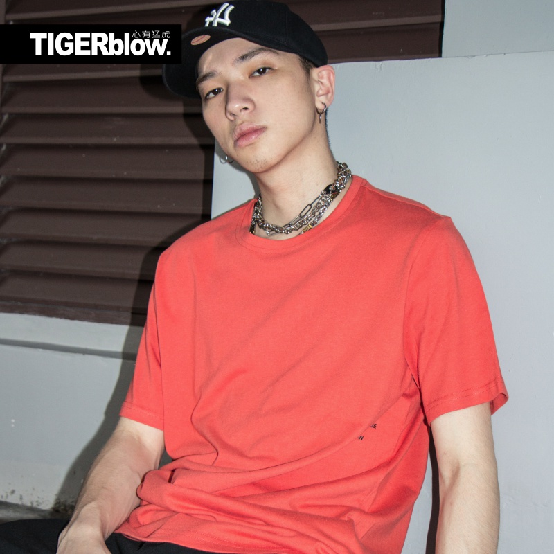 tigerblow潮牌大碼男裝流行色印花短袖T恤純色百搭半袖slogan半袖在類目 男裝, T恤中 - 來自Buy2taobao.com提供專業的淘寶代購服務