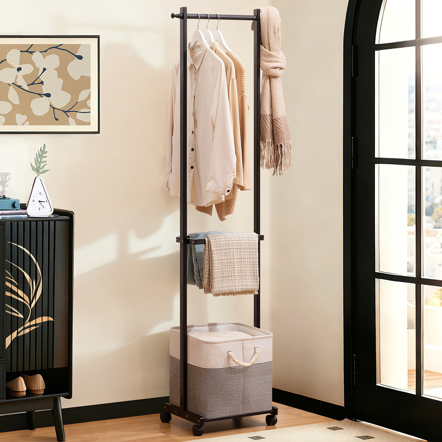 挂衣架落地式卧室衣帽架子床尾晚上放衣服神器2025新款衣柜开放式,收纳整理,衣帽架,淘宝优惠券,粉丝福利购,淘宝优惠卷