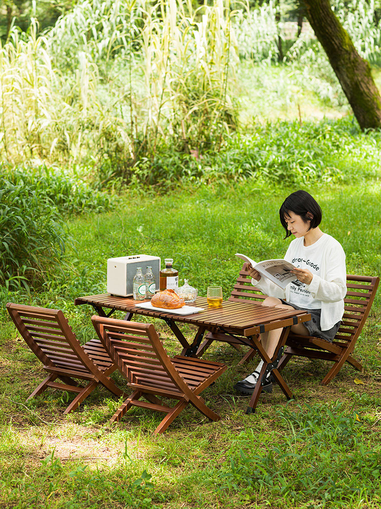 蛋卷桌户外折叠桌子露营装备全套用品桌椅便携式野餐野营旅行置物