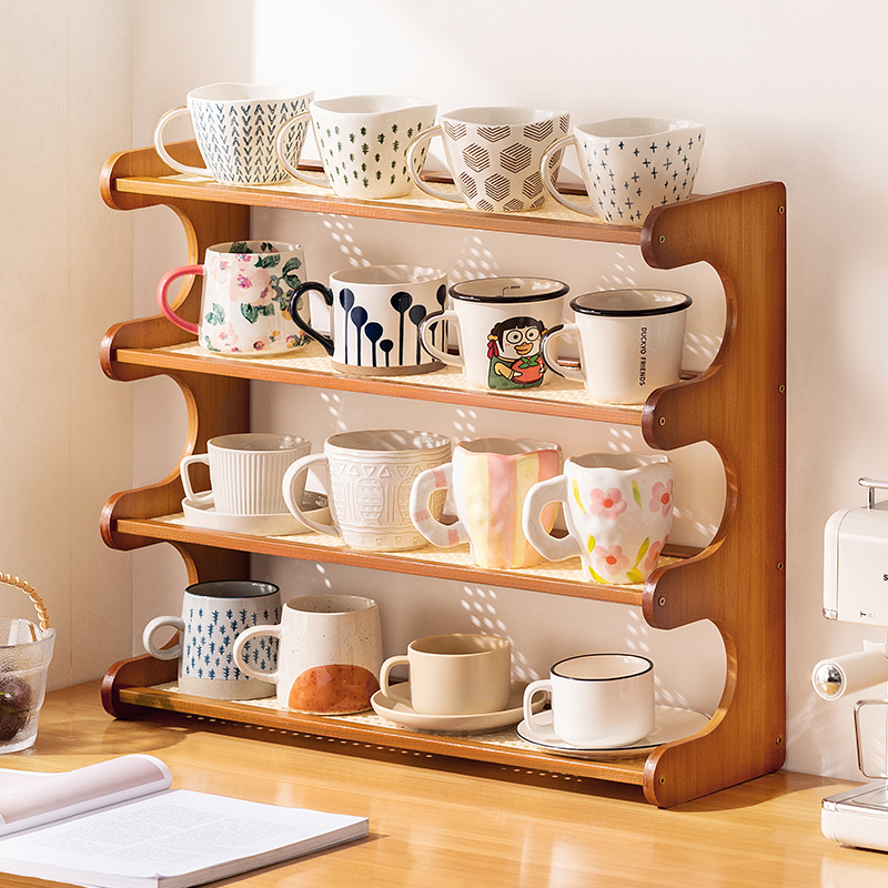 水杯子置物架桌面杯架茶具储物多层餐柜马克杯水吧咖啡家用