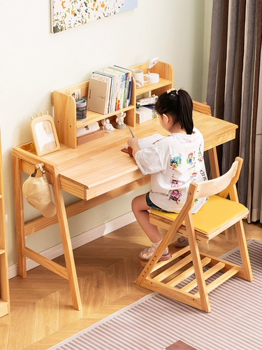 Дети с твердым лесом изучают стол, стул Начальная школа учеников домохозяйства, подъемный стол Специальный набор маленькие подразделения