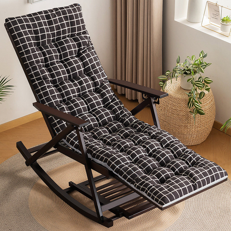 躺椅垫子摇椅藤椅坐垫通用办公折叠椅靠椅午睡椅垫加厚加长秋冬季