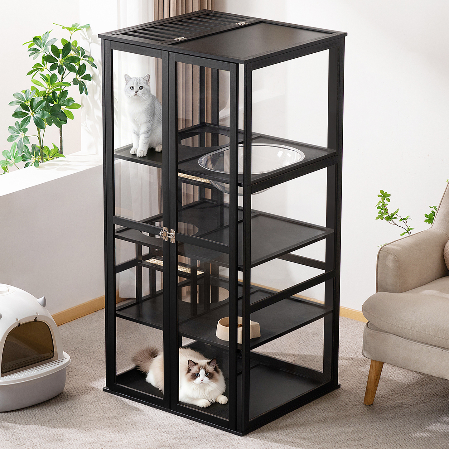 猫爬架家用不占地猫咪别墅