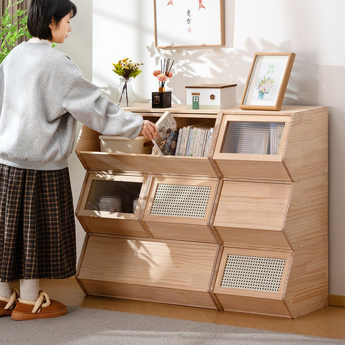 木马人实木组合书柜子